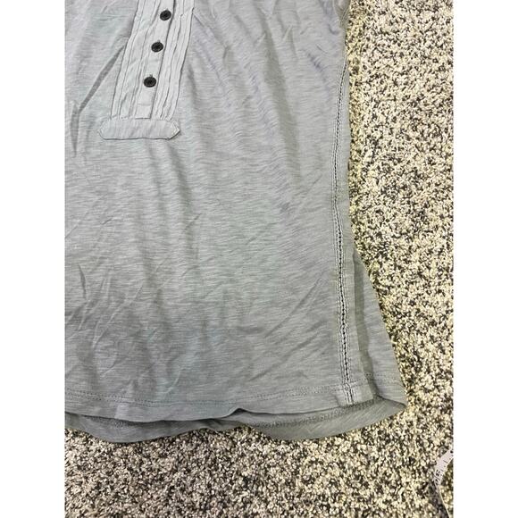 Aventura Organic Cotton Sleeveless Tank Top, Collared Quarter-Button Sz M Blue - Picture 3 of 12
